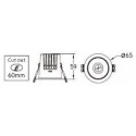 Integratech Recessed spot Deep low UGR 5W
