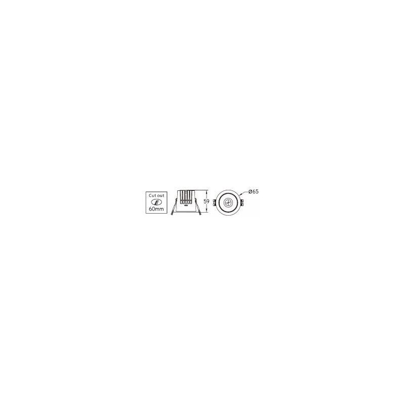 Integratech Inbouwspot Deep low UGR 5W Einbaustrahler