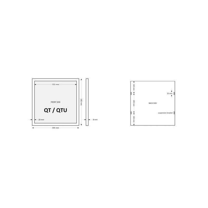 Integratech LED paneel QT 36W 600x600 ENEC Deckenlampe