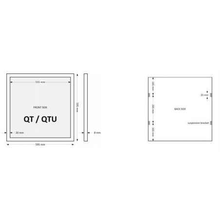 Integratech LED paneel QT 36W 600x600 ENEC