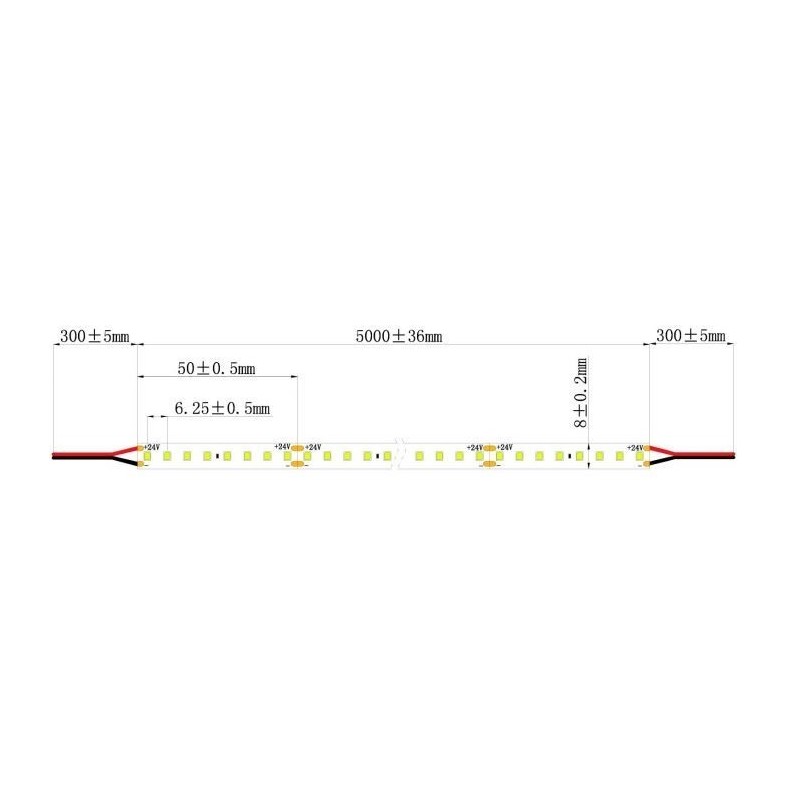 Integratech LED strip 160LED/m SMD2835 24V IP67 5m
