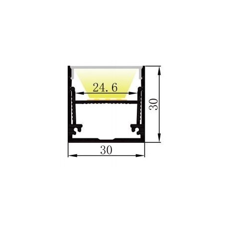 Integratech LED profile PL3030 Complete kit