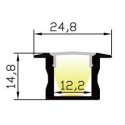 Integratech Profile RSL15 2m clear cover incl. accessories