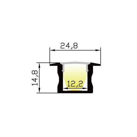 Integratech Profile RSL15 2m clear cover incl. accessories