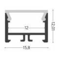 Integratech Profile SL Flat 15x12 2m milky cover incl. acc.
