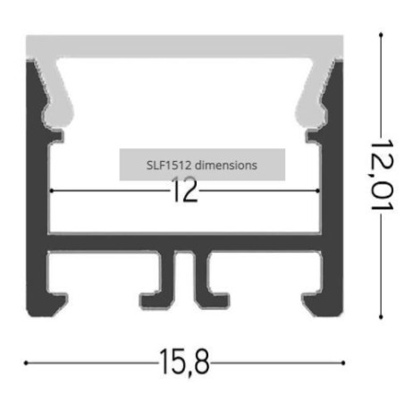 Integratech Profile SL Flat 15x12 3m milky cover incl. acc.
