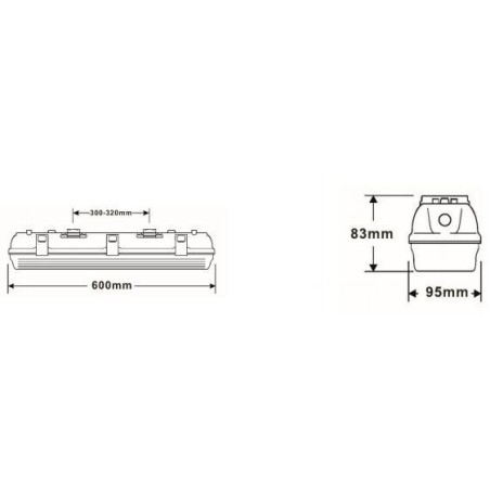 Integratech HWDP 0,6m 18W IP66 5x2,5mm²