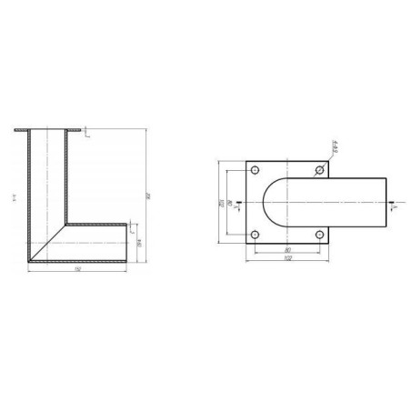 Integratech Streetlight wall bracket L 60mm