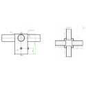 Integratech Streetlight adapter S105/4x60mm