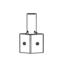 Integratech Streetlight adapter S105/R60mm black RAL9005
