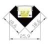 Integratech Profiel 45 2m heldere plexi incl. toebehoren