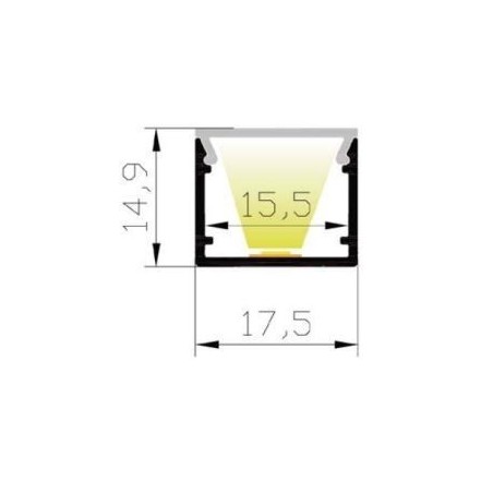 Integratech LED profile Baseline 17x15 2m