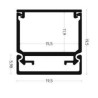 Integratech LED profiel Baseline 19x19 met kabelbasis