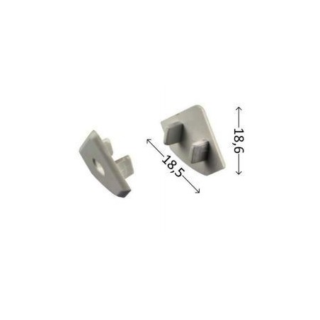 Integratech Endcap for profile 45 with entrance