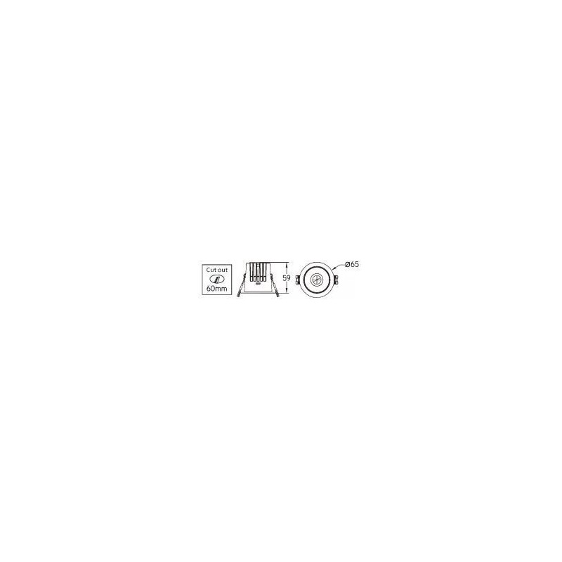 Integratech Inbouwspot Deep low UGR 5W Einbaustrahler