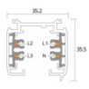 Integratech Universele 3 fase rail dim 7p 2m