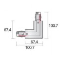 Integratech Corner left for universal 3ph rail 7p