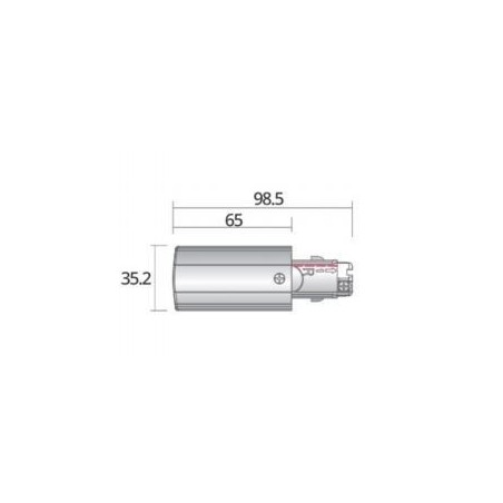 Integratech Power connector right for univ 3ph rail 7p