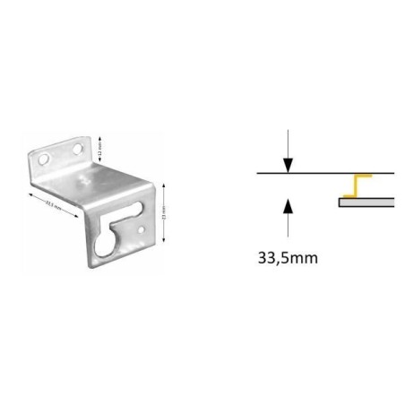 Integratech Surface mounting set with 4 brackets