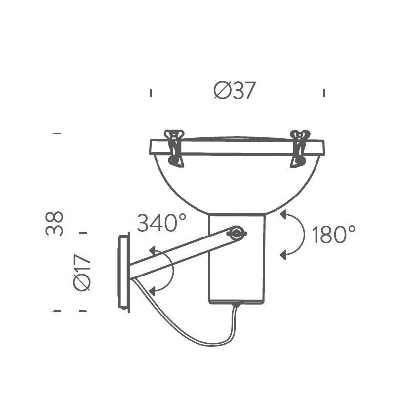 Nemo Projecteur 365 parete Wandlamp