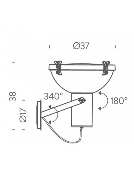 Nemo Projecteur 365 parete Wandlamp