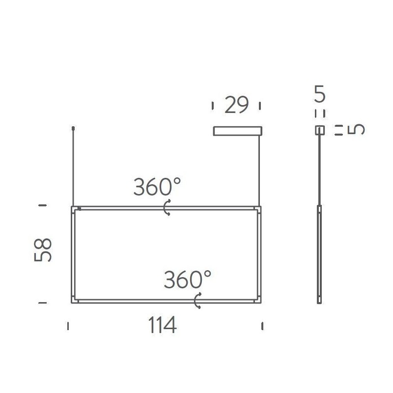 Nemo Spigolo vertical Hanglamp