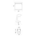 Nemo Borne Béton Petite outdoor IP44 - fixing plate