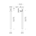 Nemo Canna Nuda (glass) 50cm Hanging lamp