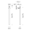 Nemo Canna Nuda (metal) 75cm Hanging lamp