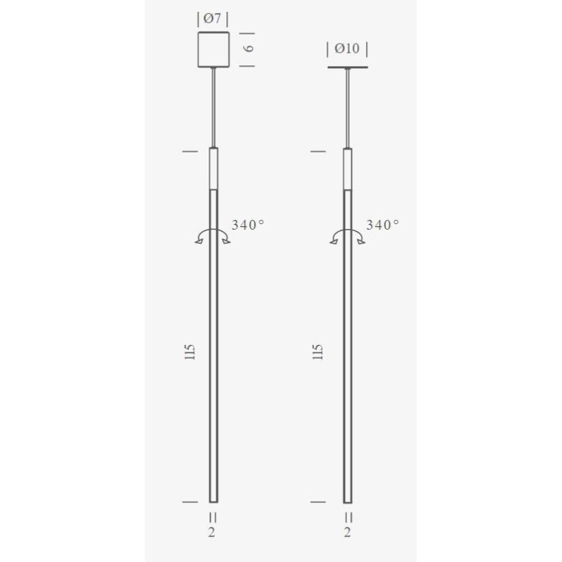 Nemo Linescapes vertical Hanglamp