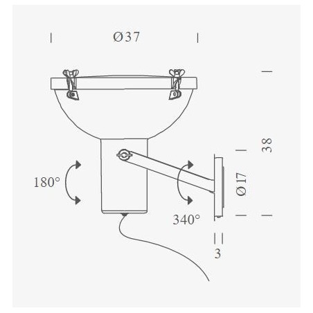 Nemo Projecteur 365 parete IP 54 Wall lamp