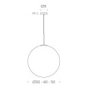 Nemo Asteroide 40 bianco Suspension lamp