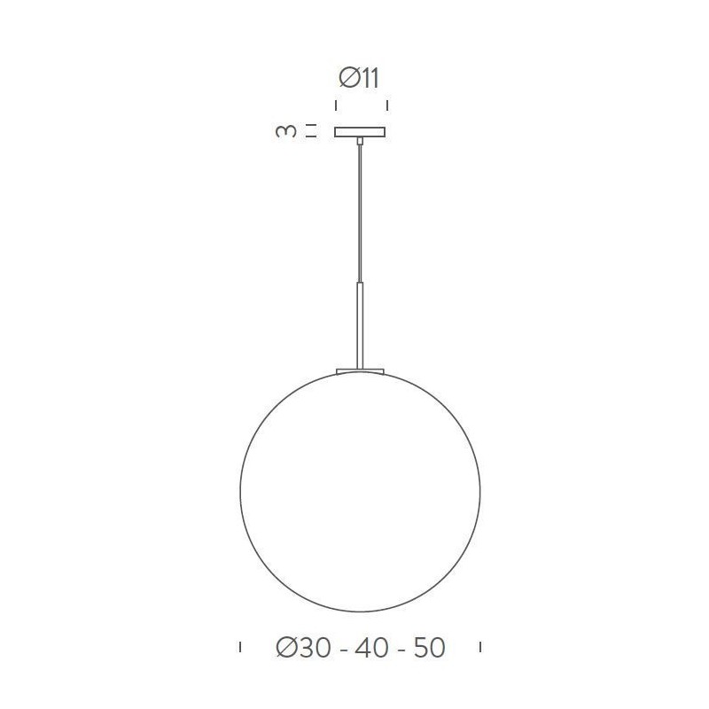 Nemo Asteroide 50 bianco Hanglamp