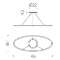Nemo Ellisse minor DOWN Suspension lamp