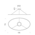 Nemo Ellisse major DOWN Suspension lamp