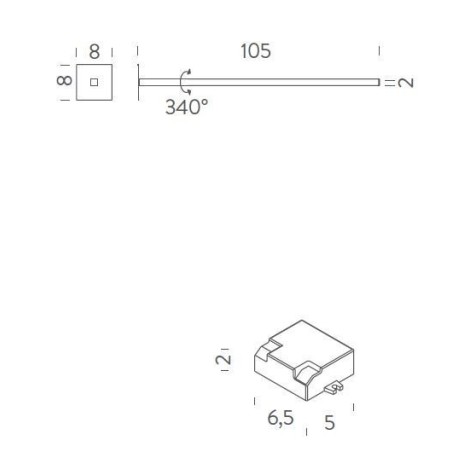 Nemo Linescapes cantilevered Wall lamp