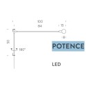 Nemo Potence pivotante mini Wall lamp
