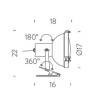 Nemo Projecteur 165 parete Wandlamp