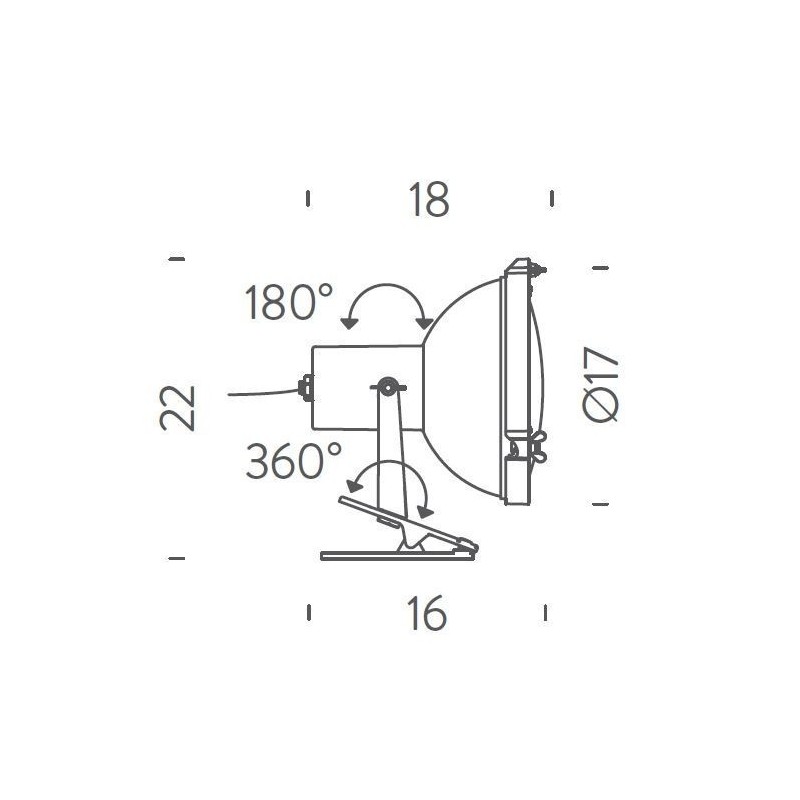 Nemo Projecteur 165 pinza/clip Tafellamp