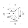 Nemo Projecteur 165 pinza/clip Tafellamp