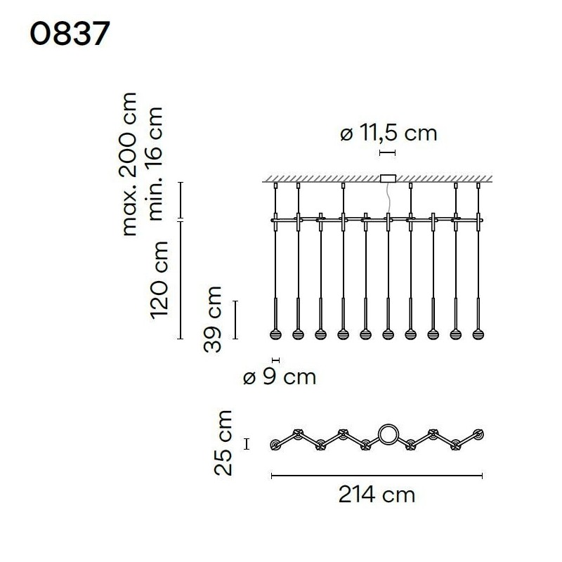 Vibia Algorithm 10X Lineal Recessed suspension lamp