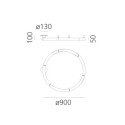 Artemide Alphabet Of Light Circular Ø90 SEMI-RECESSED Wall lamp