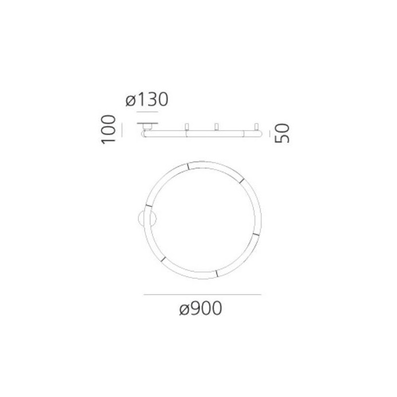 Artemide Alphabet Of Light Circular Ø90 SEMI-RECESSED Wall lamp