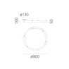 Artemide Alphabet Of Light Circular Ø90 SEMI-RECESSED Wall lamp