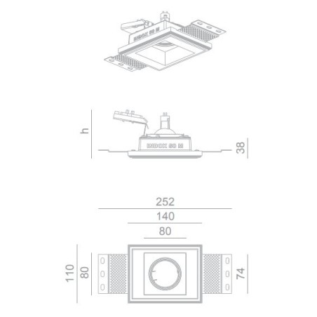 BRICK IN THE WALL Indox 50 Mini Es IP54 Bathroom