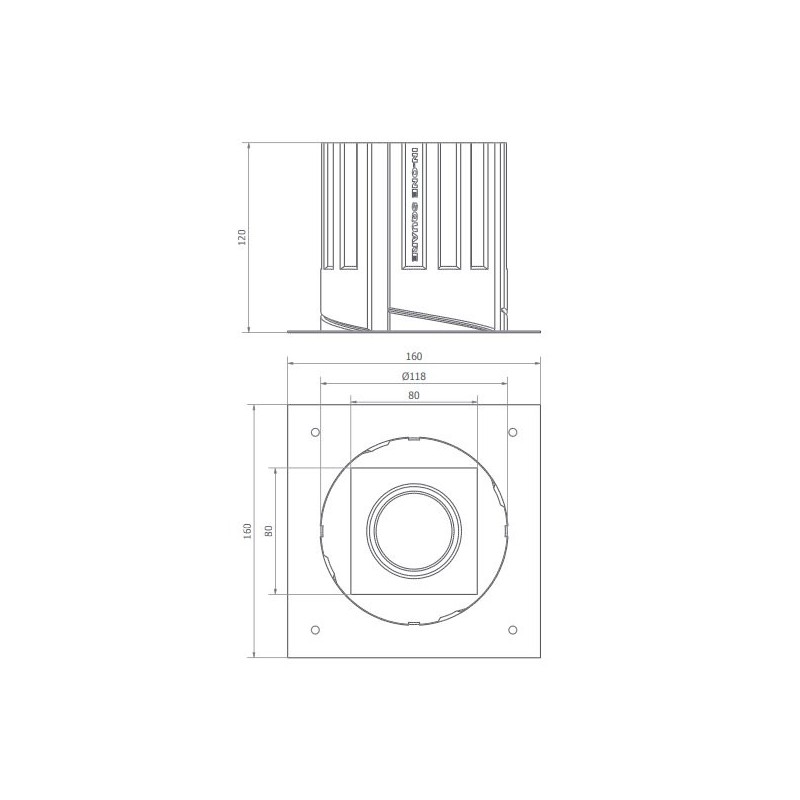 BRICK IN THE WALL Indox R 50 IP20 LED 500 lm CRI80 remote driver WARMDIM