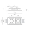 BRICK IN THE WALL Indox 2x50 Mini IP20 LED WARMDIM