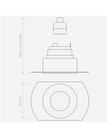 Astro Trimless Round Fixed recessed spot