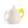 SELETTI I-WARES Servierplatte ø 13 cm mit farbigem Henkel farbiger Henkel