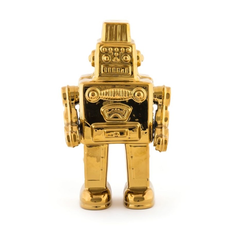 SELETTI MEMORABILIA WHITE AND GOLD Untersetzer 17,4 x 12,4 cm - My robot